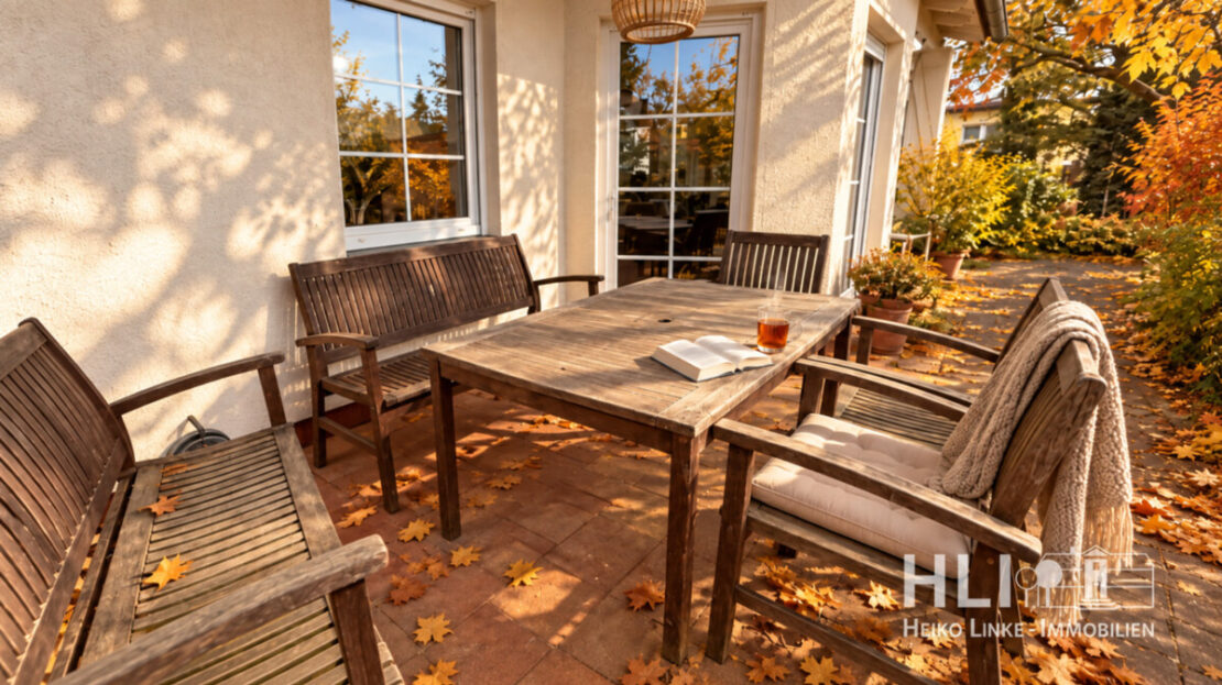 Terrasse herbstlich
